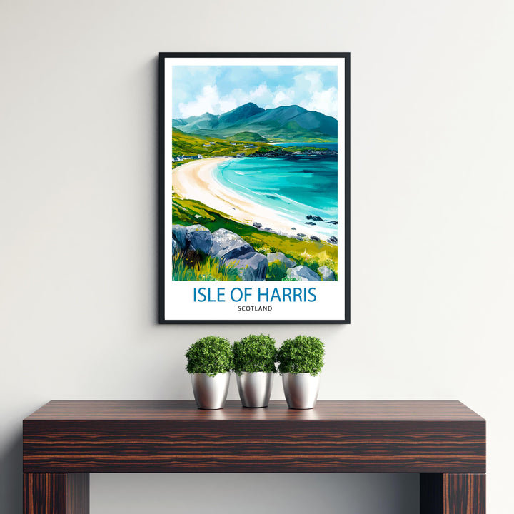 Isle of Harris Travel Print Wall Decor Wall Art Harris Landscape Wall Hanging Home Décor Scottish Island Gift Art Lovers Scenic Print