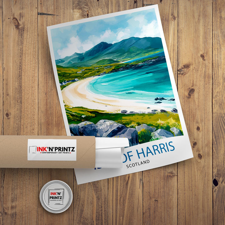 Isle of Harris Travel Print Wall Decor Wall Art Harris Landscape Wall Hanging Home Décor Scottish Island Gift Art Lovers Scenic Print