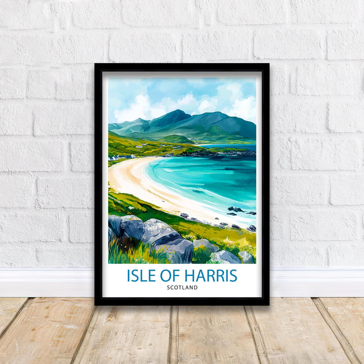 Isle of Harris Travel Print Wall Decor Wall Art Harris Landscape Wall Hanging Home Décor Scottish Island Gift Art Lovers Scenic Print