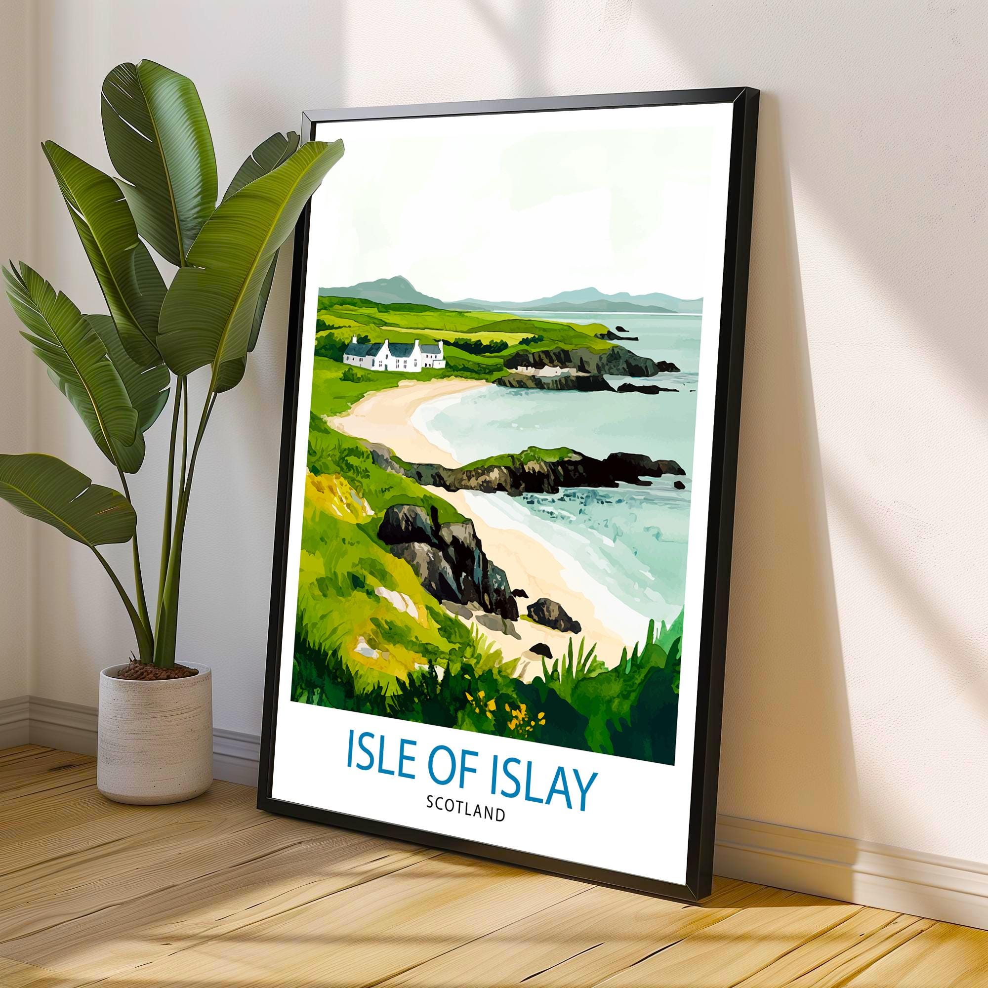 Isle of Islay Travel Print Wall Decor Wall Art Islay Landscape Wall Hanging Home Décor Scottish Island Gift Art Lovers Scenic Print