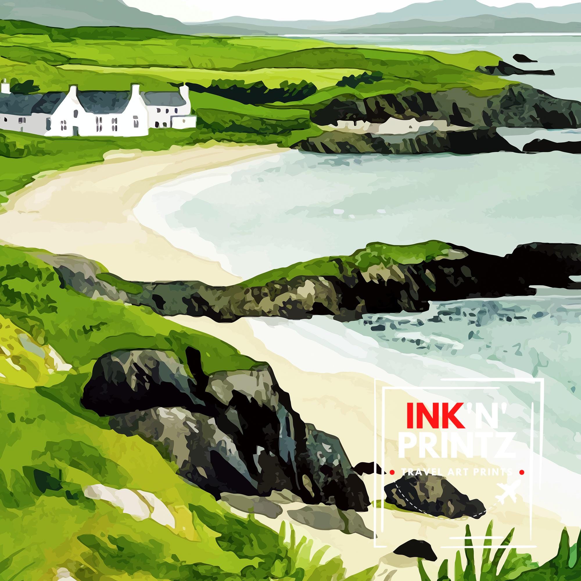 Isle of Islay Travel Print Wall Decor Wall Art Islay Landscape Wall Hanging Home Décor Scottish Island Gift Art Lovers Scenic Print