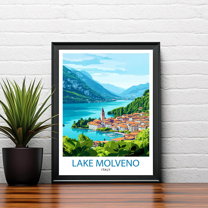 Lake Molveno Italy Travel Print Wall Decor Wall Art Molveno Landscape Wall Hanging Home Décor Alpine Gift Art Lovers Scenic