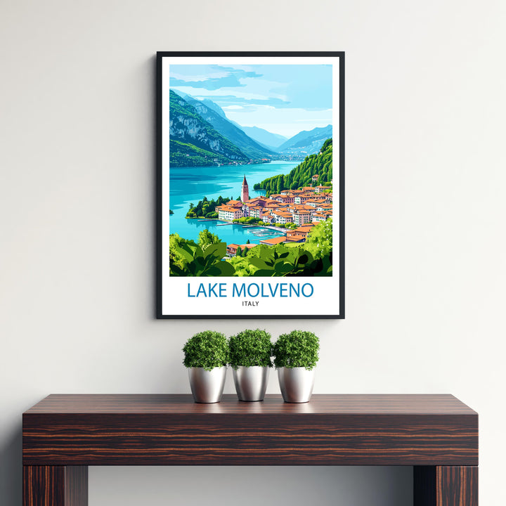 Lake Molveno Italy Travel Print Wall Decor Wall Art Molveno Landscape Wall Hanging Home Décor Alpine Gift Art Lovers Scenic