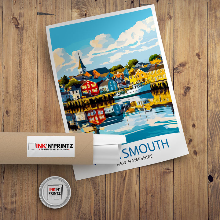 Portsmouth New Hampshire Travel Poster