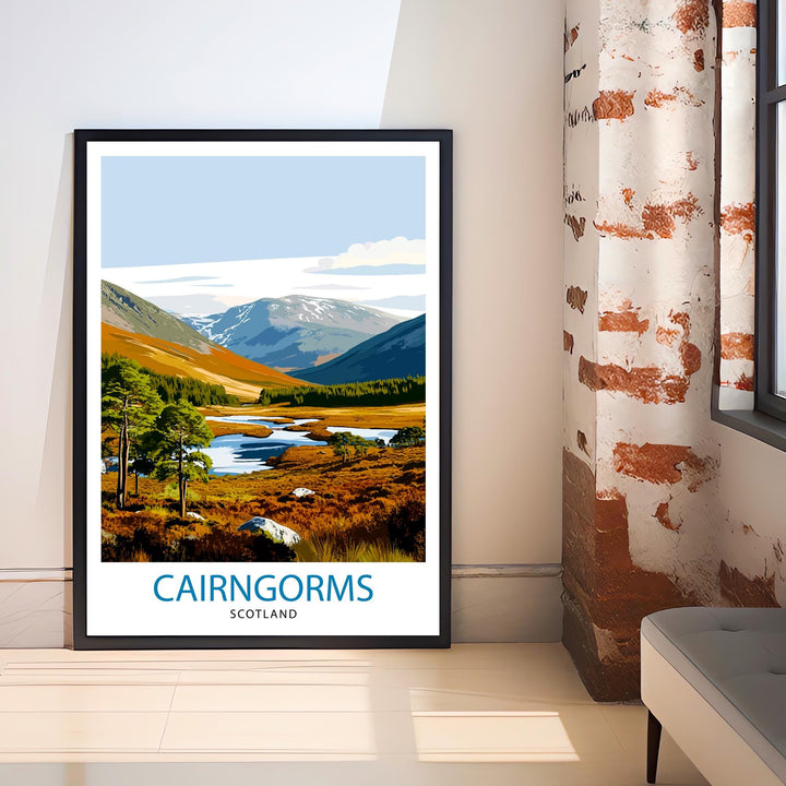 Cairngorms Scotland Travel Poster