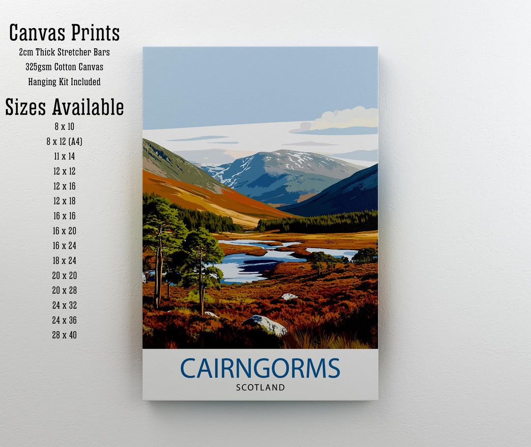 Cairngorms Scotland Travel Poster