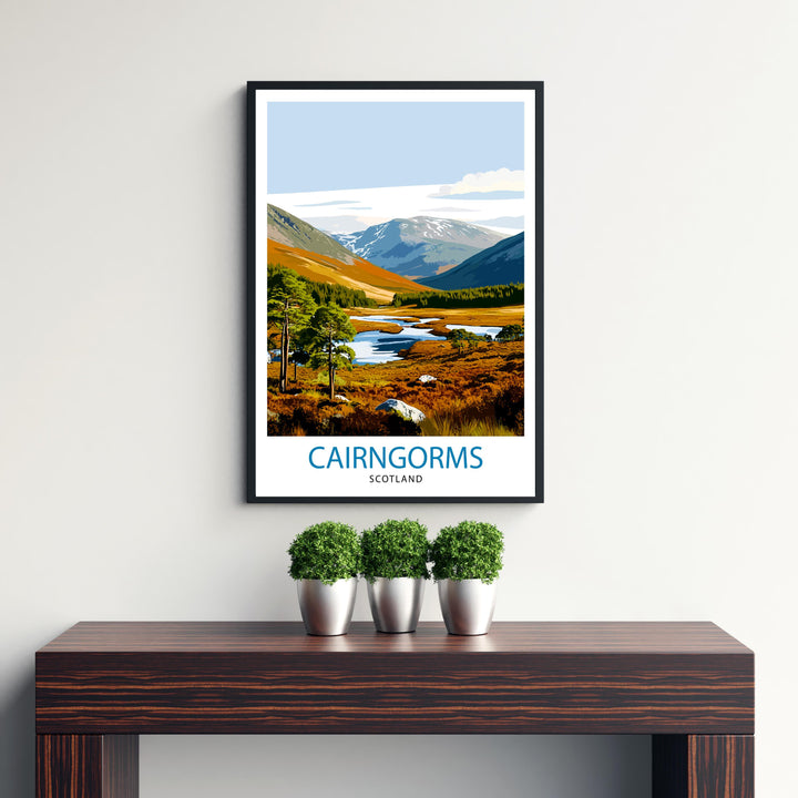 Cairngorms Scotland Travel Poster