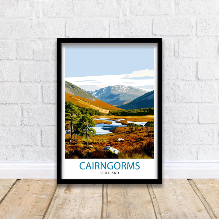 Cairngorms Scotland Travel Poster