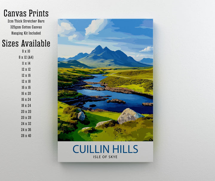 Cuillin Hills Scotland Travel Print Wall Decor Wall Art Cuillin Landscape Wall Hanging Home Décor Scottish Highlands Gift Art Lovers Scenic