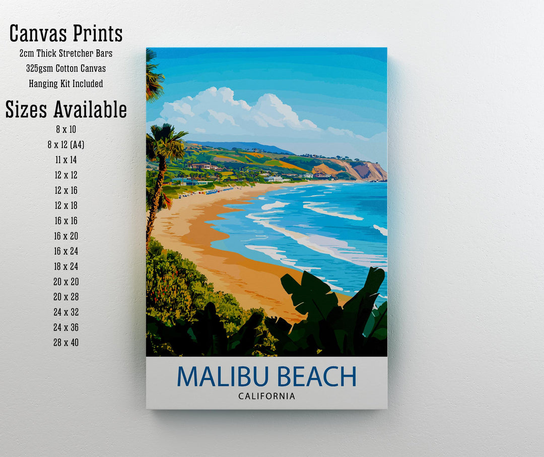 Malibu California Travel Poster