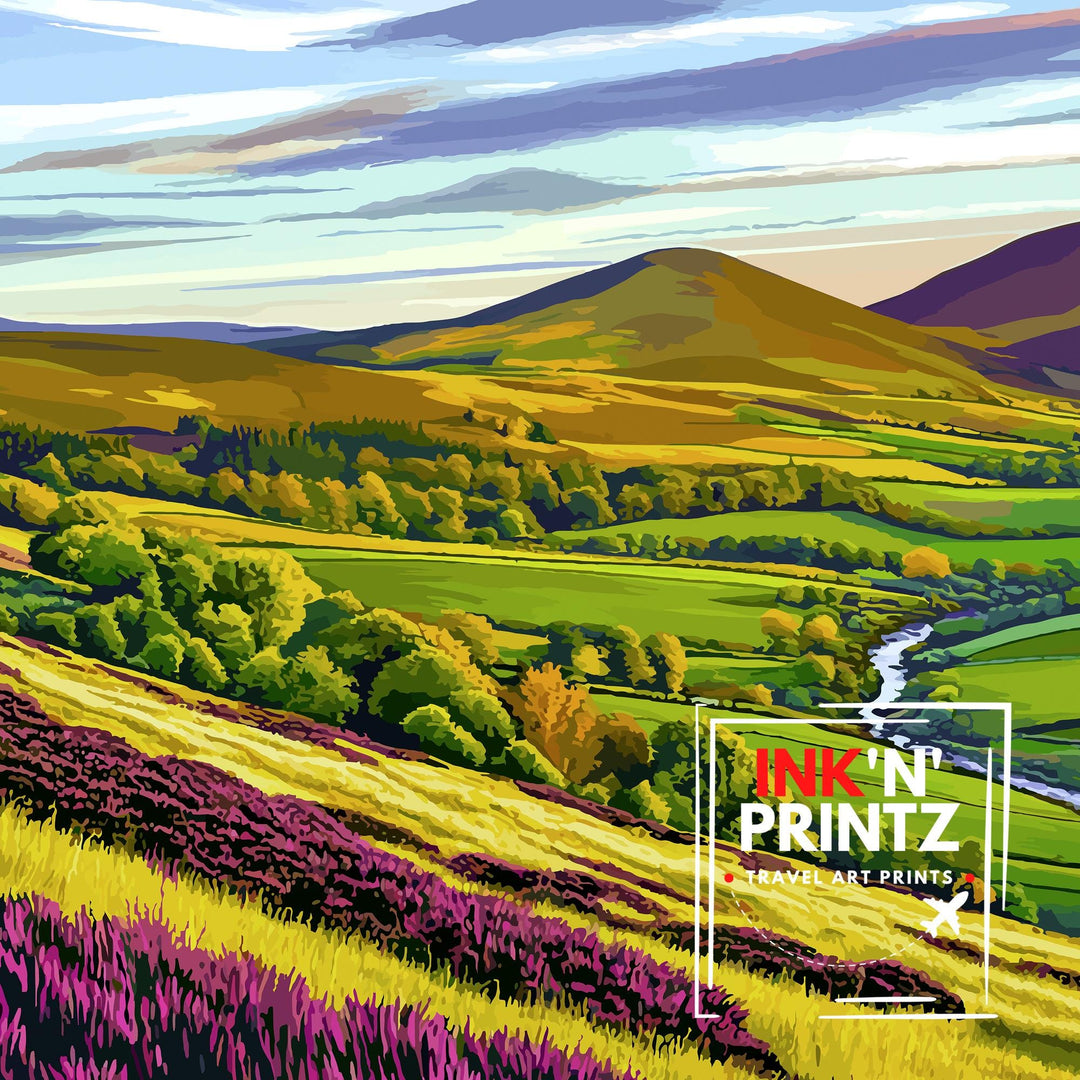 Pentland Hills Scotland Travel Print Wall Decor Wall Art Pentland Hills Landscape Wall Hanging Home Décor Scottish Highlands Gift Art Lovers