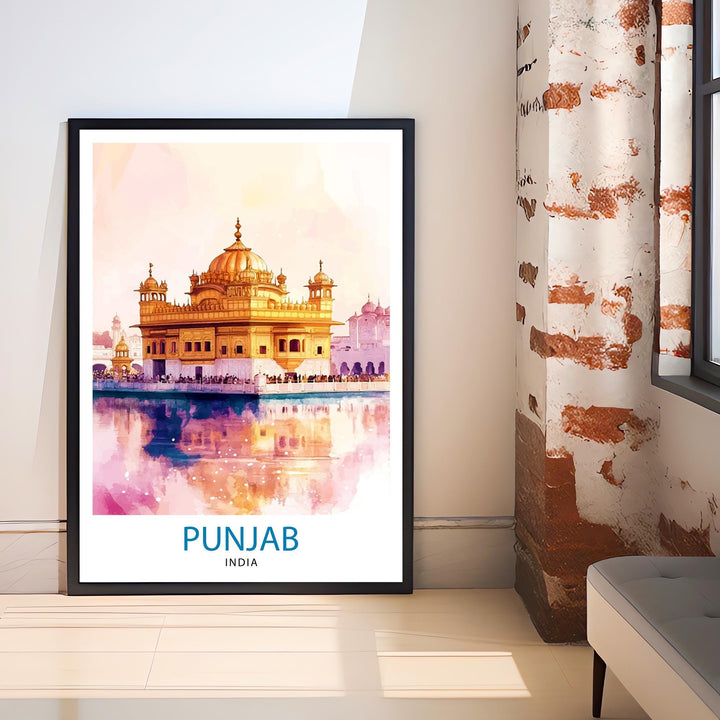 Punjab India Travel Poster