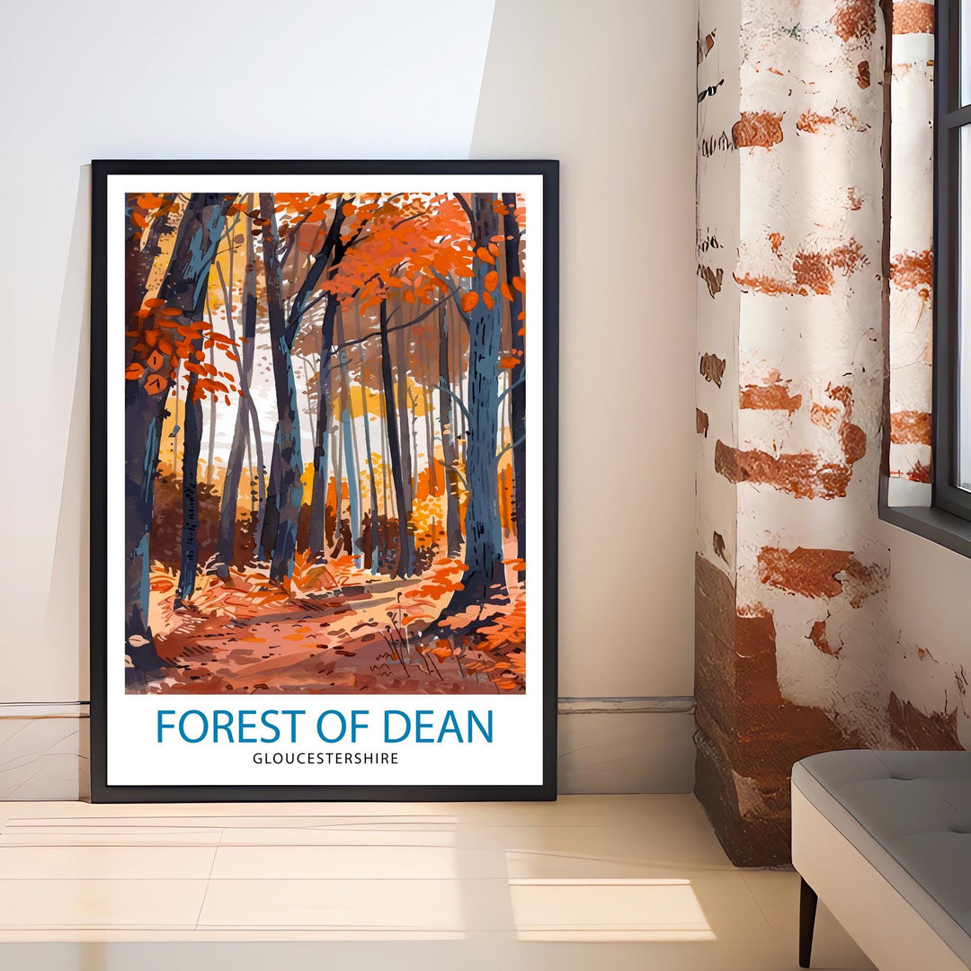 Forest of Dean Gloucestershire Travel Print Wall Decor Wall Art Forest of Dean Wall Hanging Home Décor Forest of Dean Gift Art