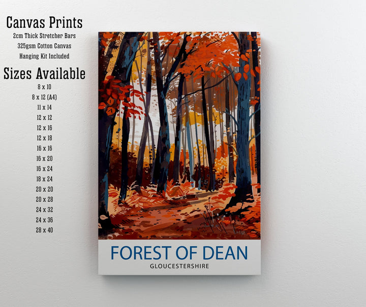 Forest of Dean Gloucestershire Travel Print Wall Decor Wall Art Forest of Dean Wall Hanging Home Décor Forest of Dean Gift Art