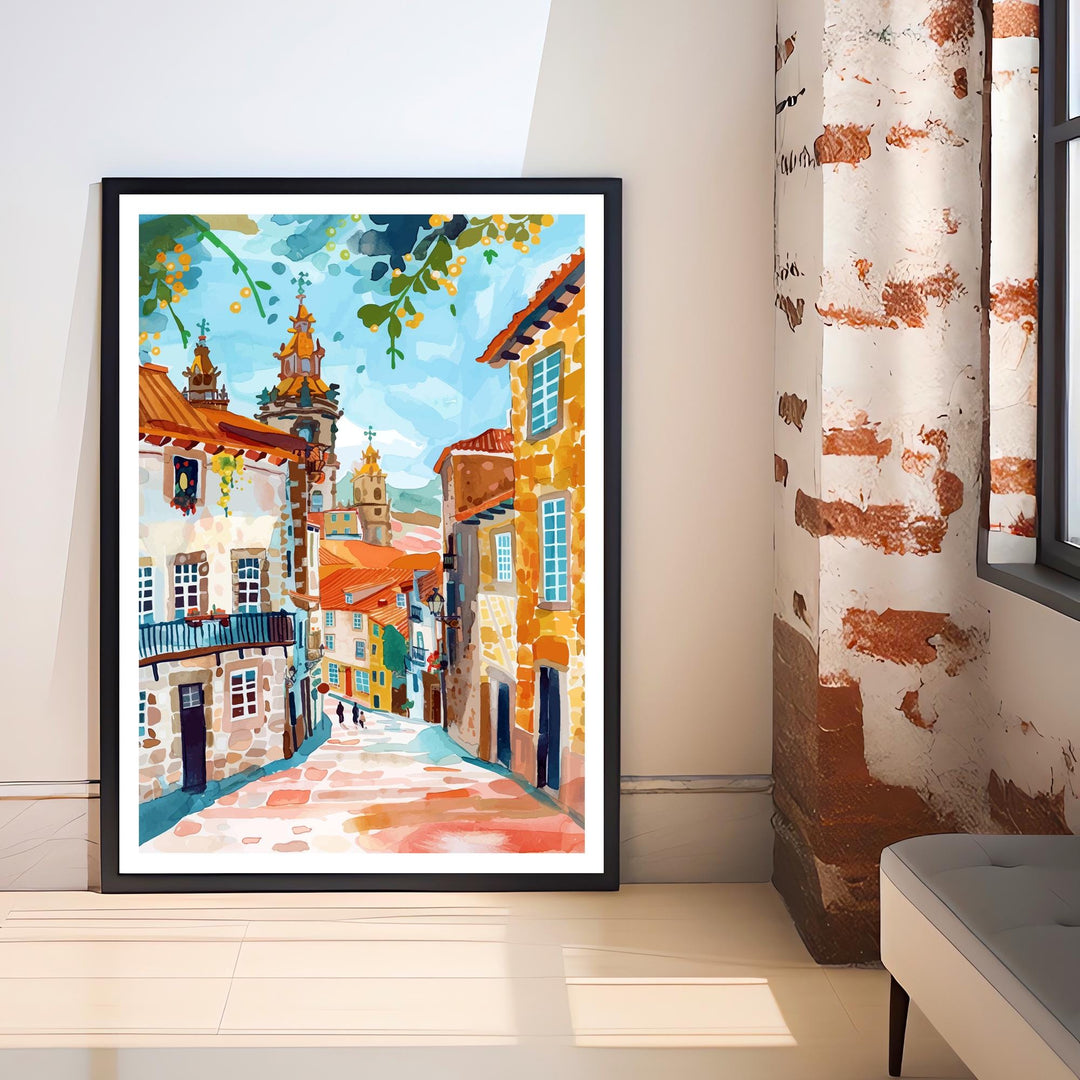 Santiago de Compostela Travel Print Wall Decor Wall Art Santiago de Compostela Landscape Wall Hanging Home Décor Spanish City Gift Art