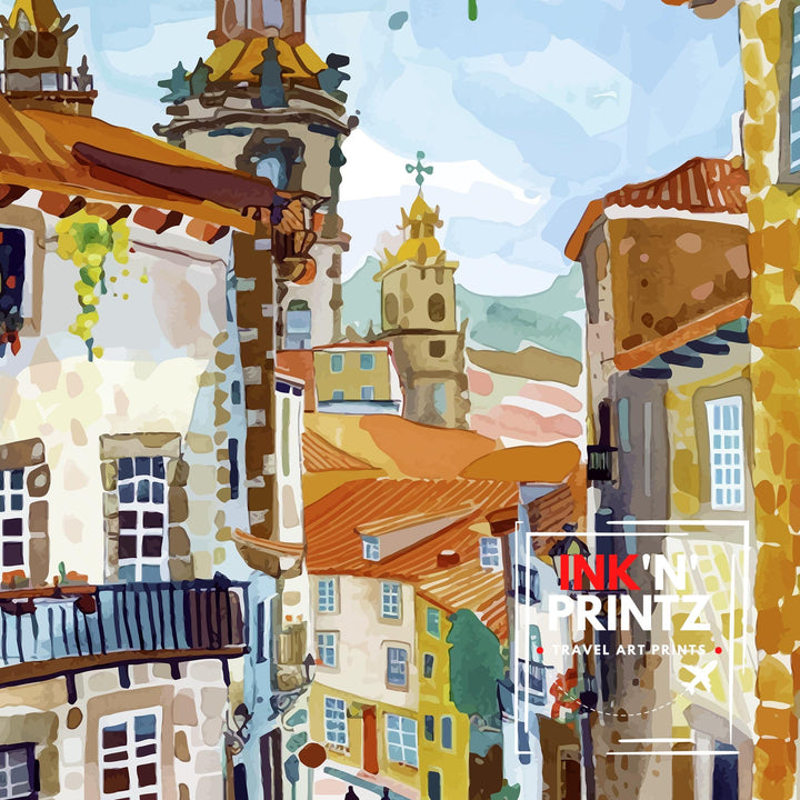 Santiago de Compostela Travel Poster