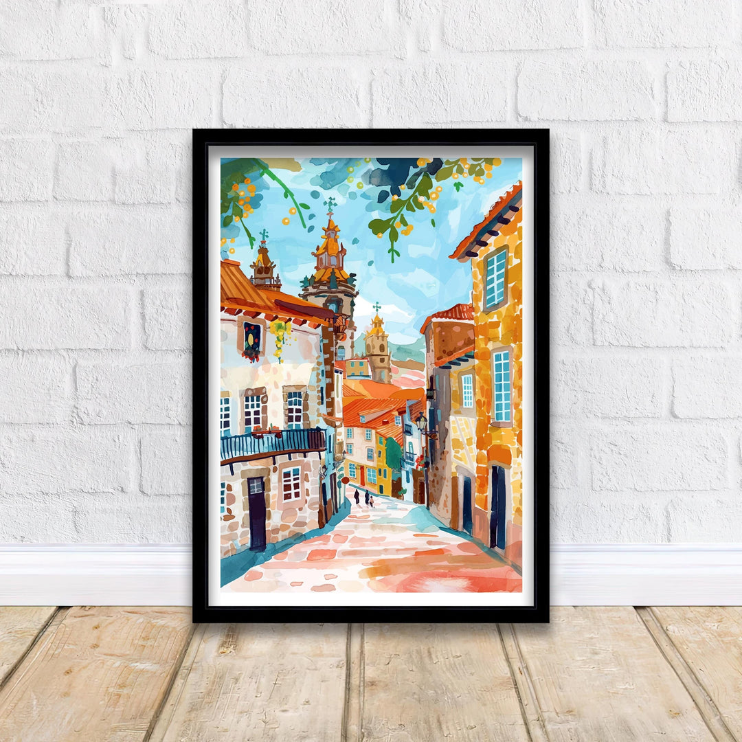 Santiago de Compostela Travel Poster