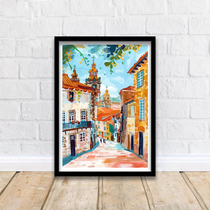 Santiago de Compostela Travel Print Wall Decor Wall Art Santiago de Compostela Landscape Wall Hanging Home Décor Spanish City Gift Art