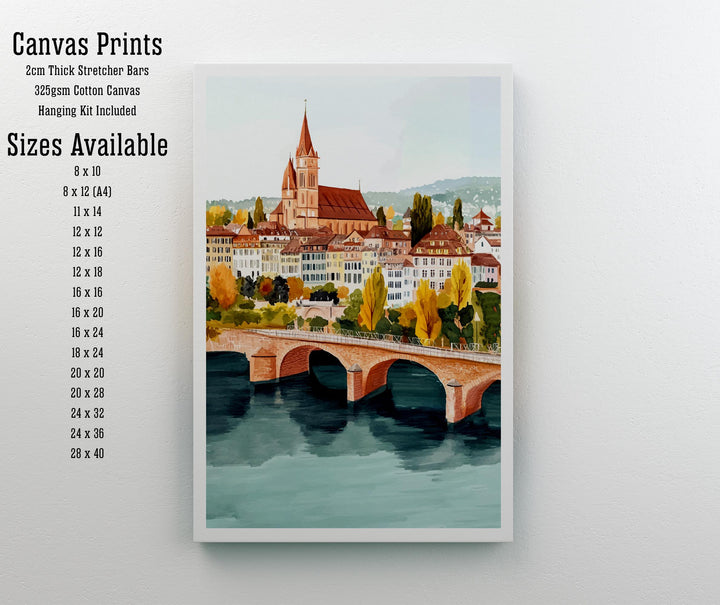 Basel Switzerland Travel Print Wall Decor Wall Art Basel Landscape Wall Hanging Home Décor Swiss City Gift Art Lovers Scenic Print