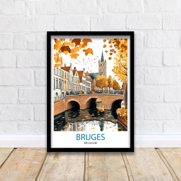 Bruges Belgium Travel Print Wall Decor Wall Art Bruges Landscape Wall Hanging Home Décor Belgian City Gift Art Lovers Scenic Print