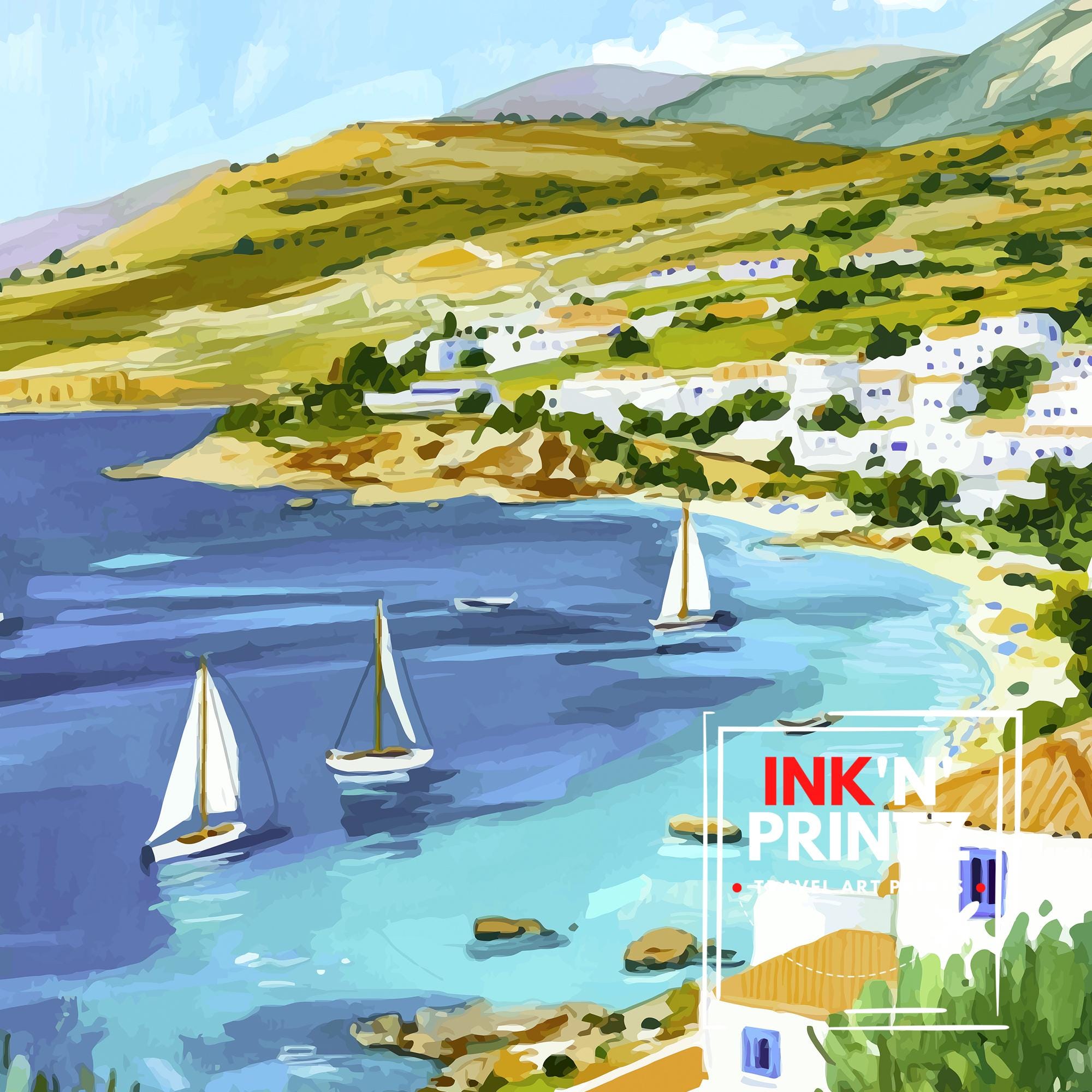 Crete Greece Travel Print Wall Decor Wall Art Crete Landscape Wall Hanging Home Décor Greek Island Gift Art Lovers Scenic Print