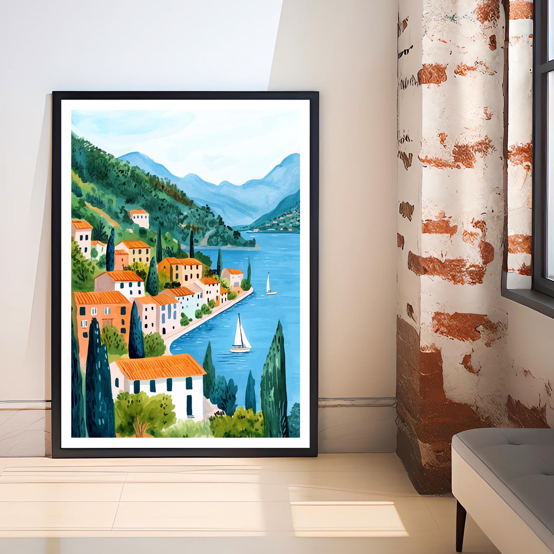 Lake Garda Italy Travel Poster