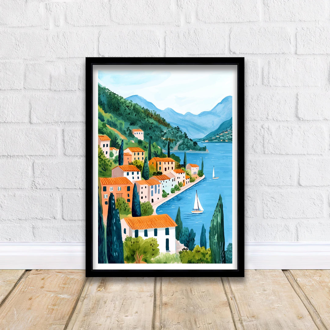 Lake Garda Italy Travel Poster