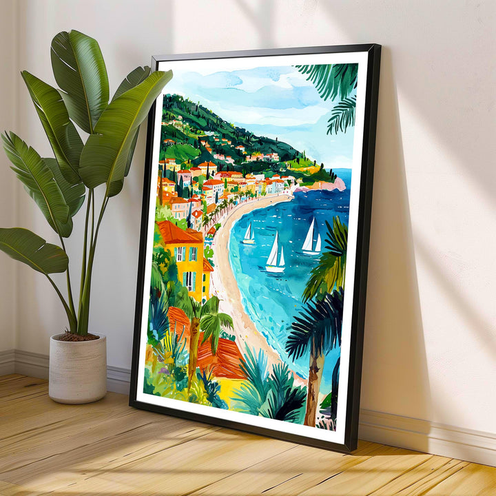 Nice France Travel Print Wall Decor Wall Art Nice Landscape Wall Hanging Home Décor French Riviera Gift Art Lovers Scenic Print