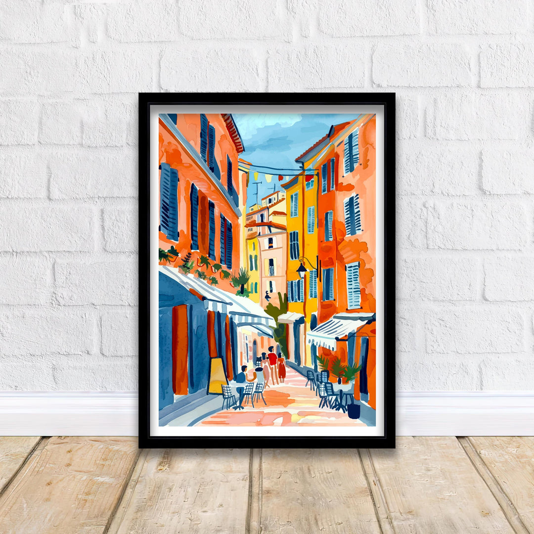 Nice France Travel Print Wall Decor Wall Art Nice Landscape Wall Hanging Home Décor French Riviera Gift Art Lovers Scenic Print