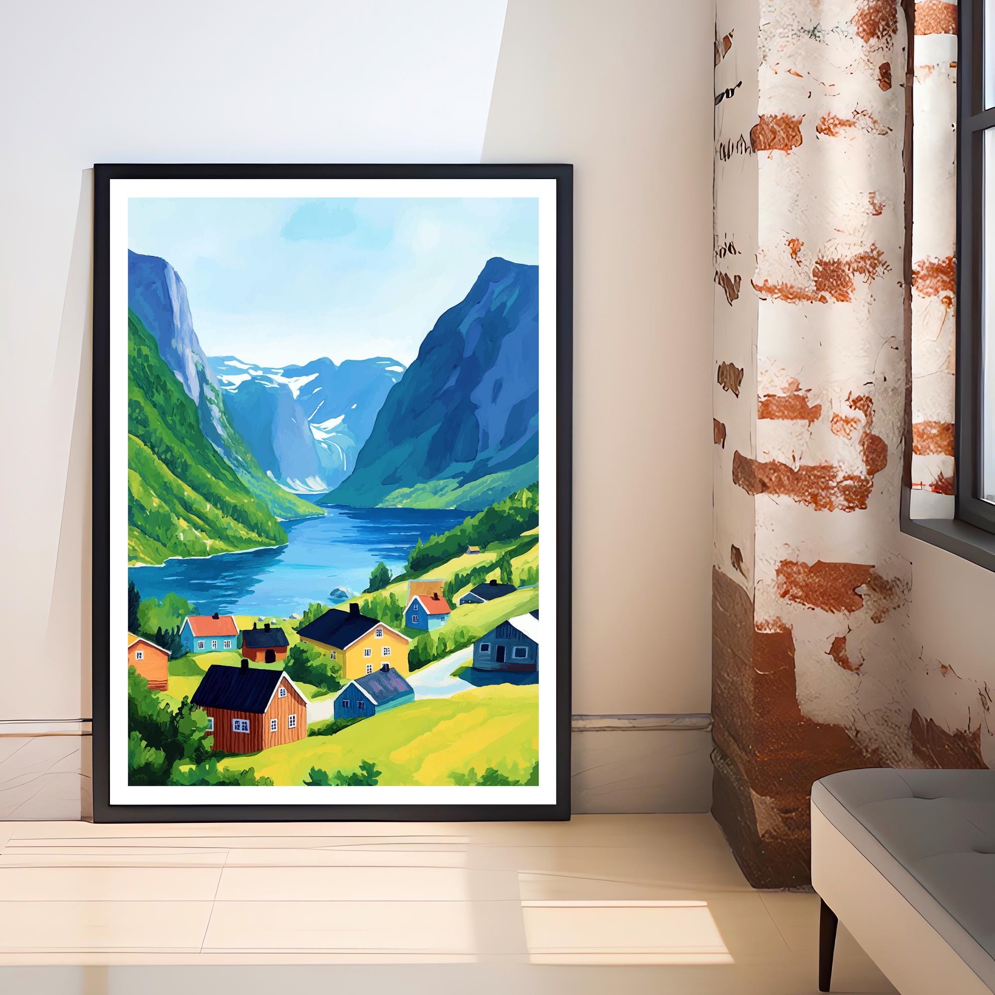 Olden Norway Travel Print Wall Decor Wall Art Olden Landscape Wall Hanging Home Décor Norwegian Fjord Gift Art Lovers Scenic Print