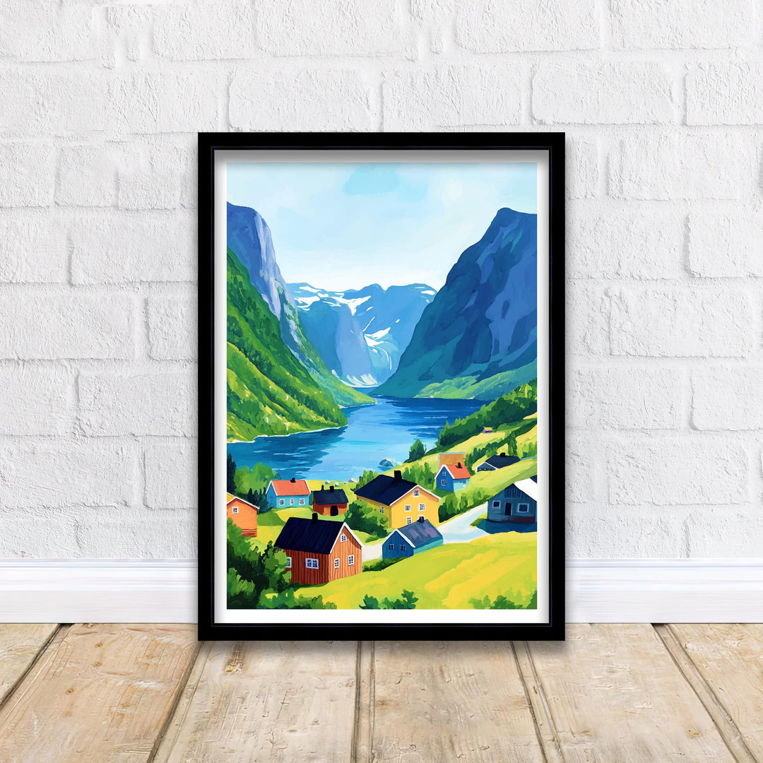 Olden Norway Travel Print Wall Decor Wall Art Olden Landscape Wall Hanging Home Décor Norwegian Fjord Gift Art Lovers Scenic Print