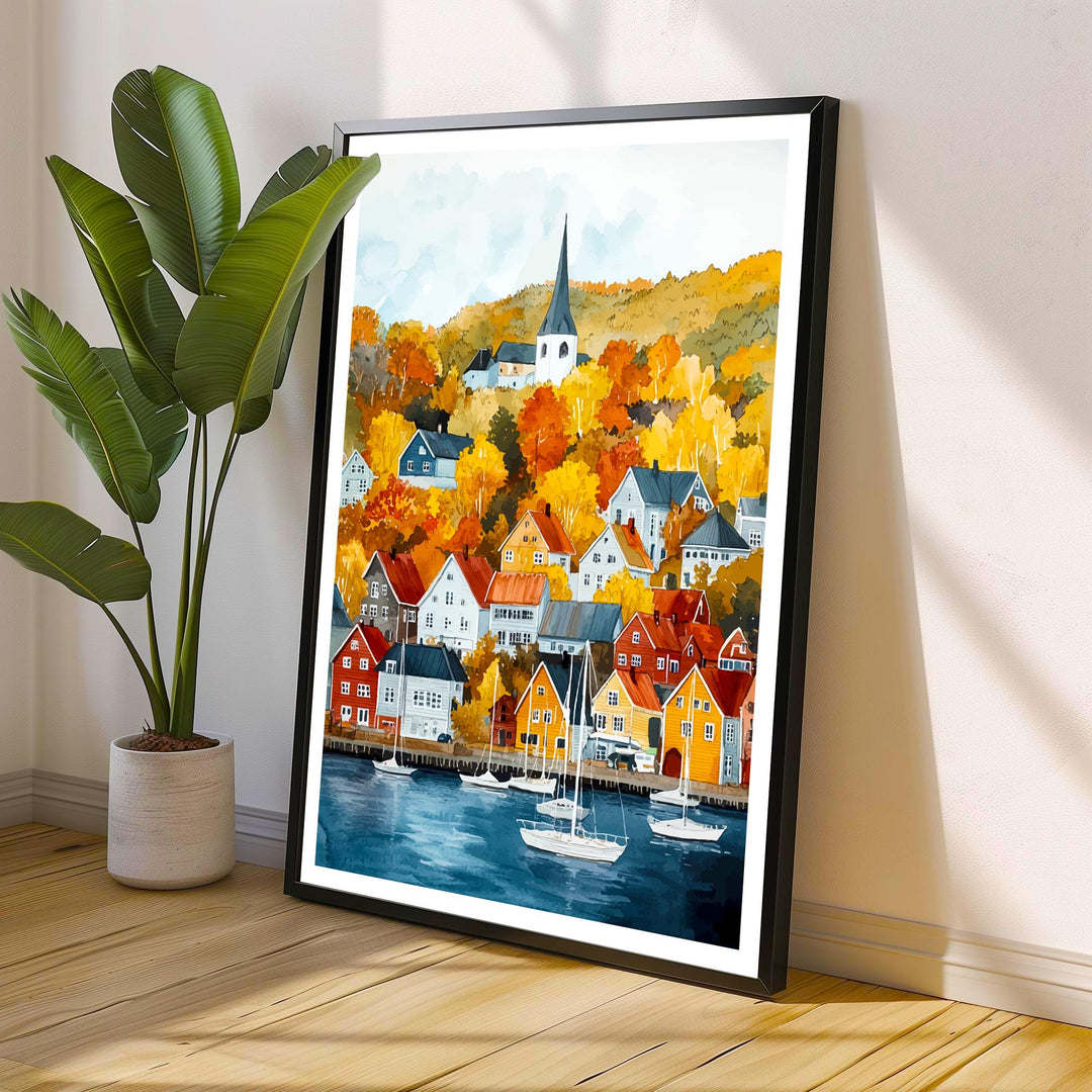 Trondheim Norway Travel Poster