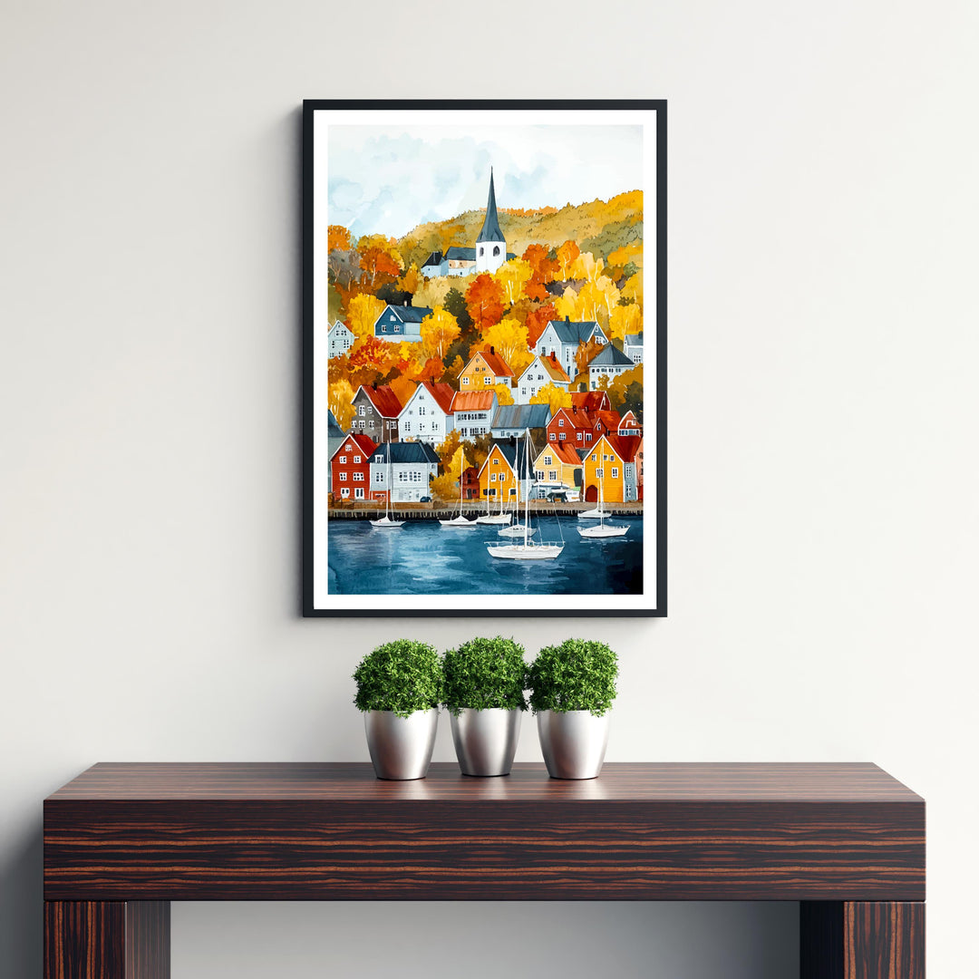 Trondheim Norway Travel Print Wall Decor Wall Art Trondheim Landscape Wall Hanging Home Décor Norwegian City Gift Art Lovers Scenic Print