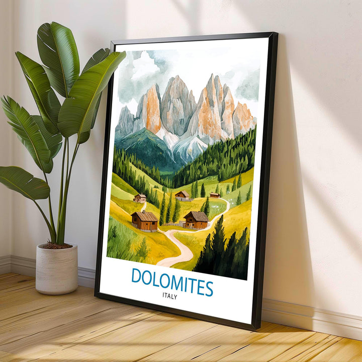 Dolomites Italy Travel Poster