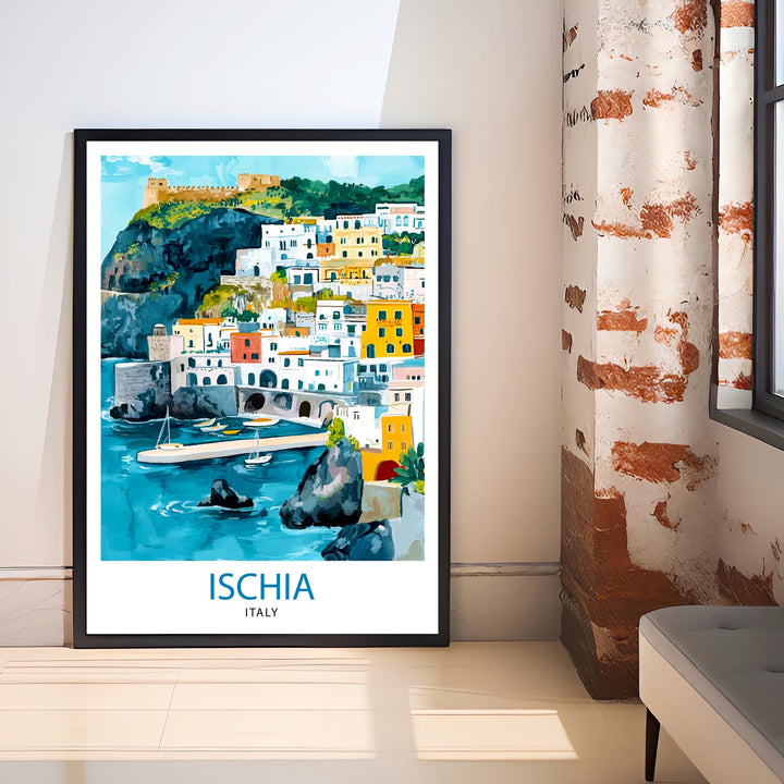 Ischia Italy Travel Print Wall Decor Wall Art Ischia Landscape Wall Hanging Home Décor Italian Island Gift Art Lovers Scenic Print