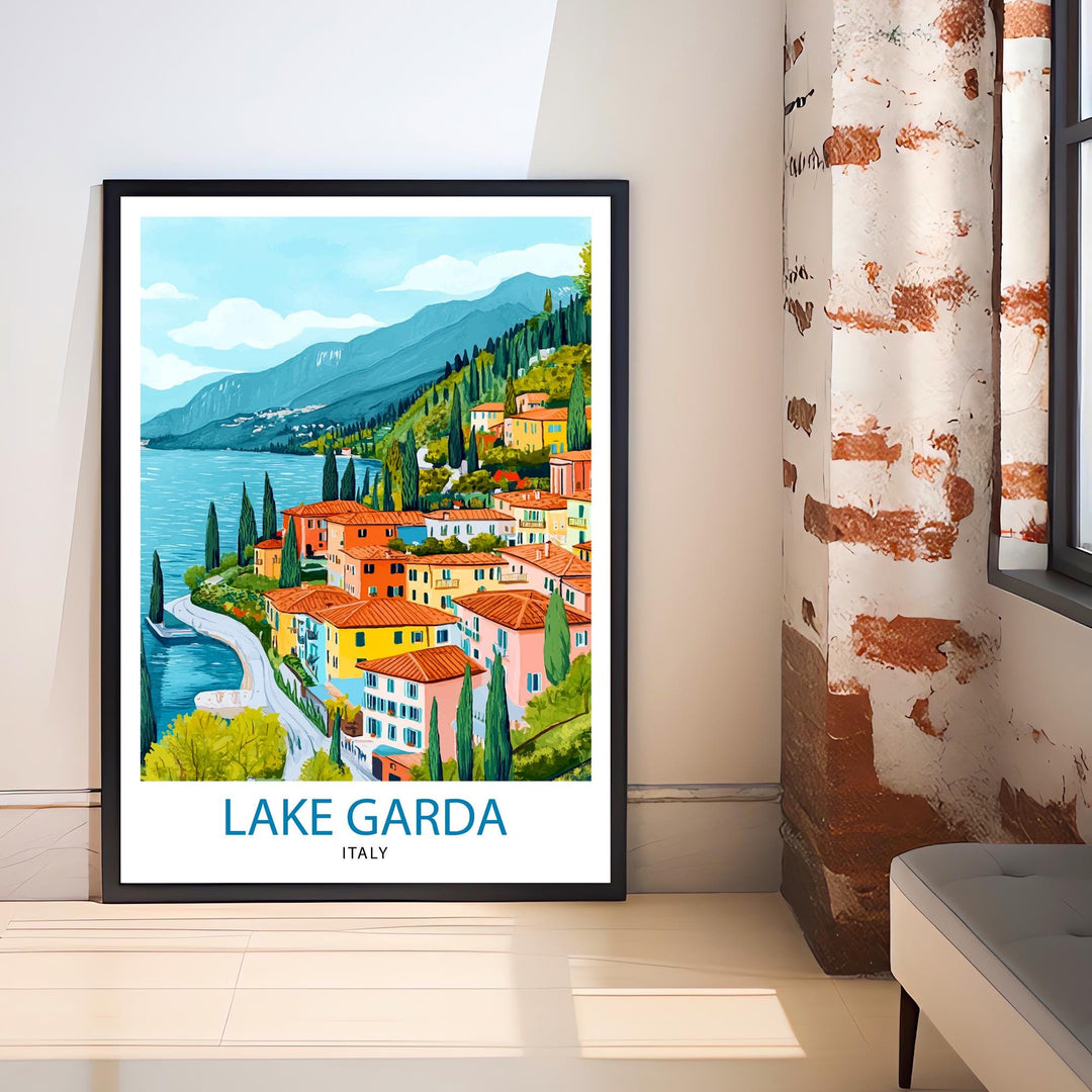 Lake Garda Italy Travel Print Wall Decor Wall Art Garda Landscape Wall Hanging Home Décor Italian Lake Gift Art Lovers Scenic Print