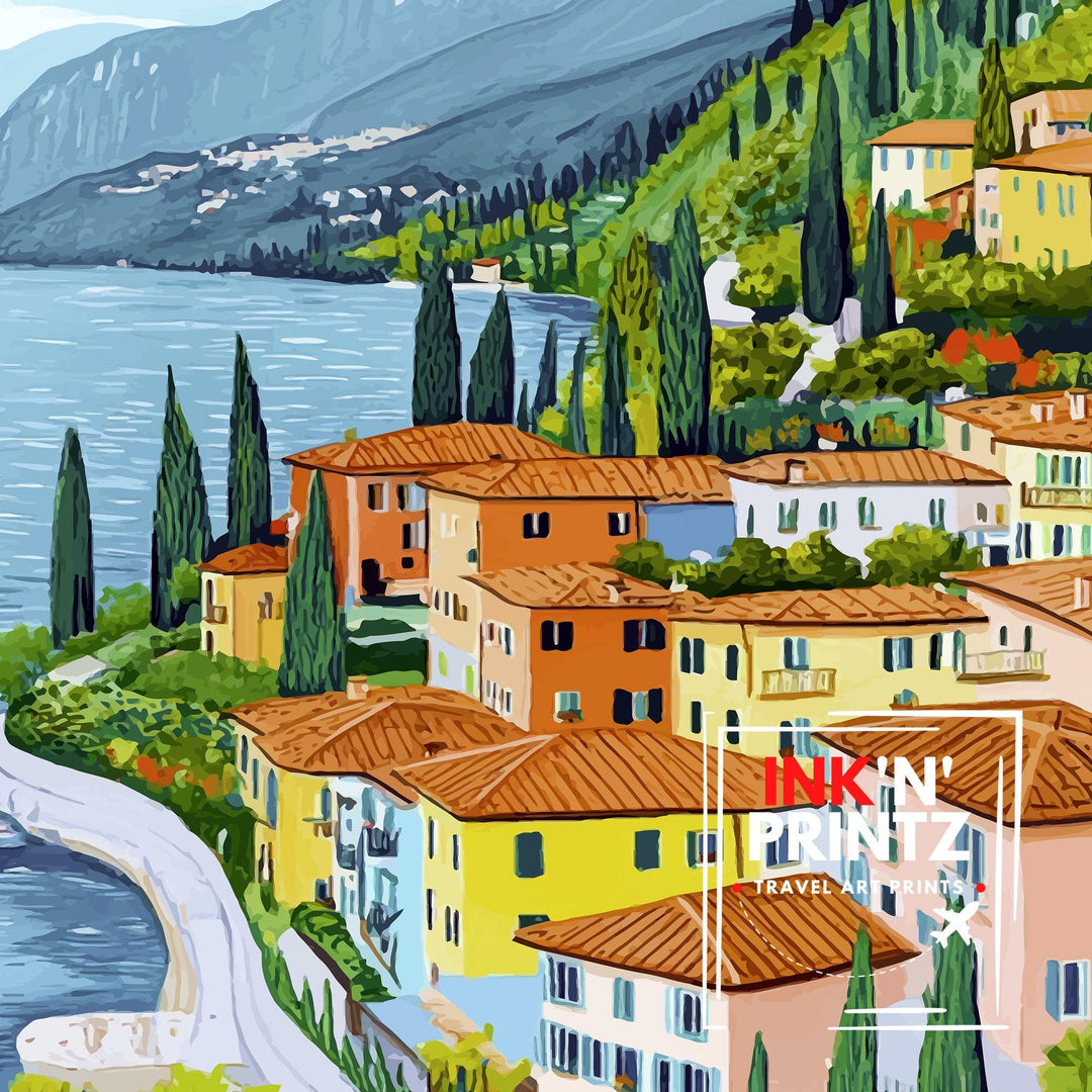 Lake Garda Italy Travel Poster