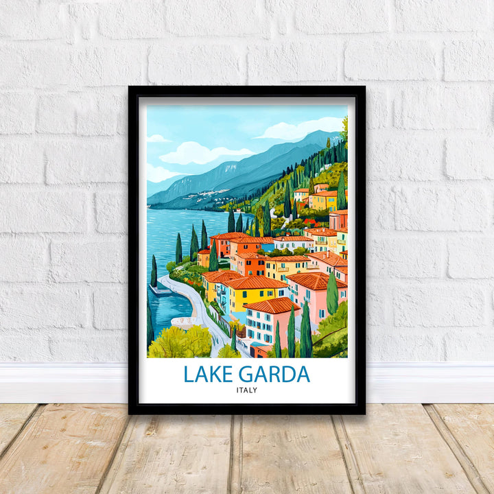 Lake Garda Italy Travel Poster