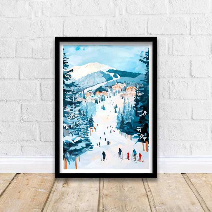 Les Arcs France Travel Print Wall Decor Wall Art Les Arcs Landscape Wall Hanging Home Décor French Alps Gift Art Lovers Scenic Print