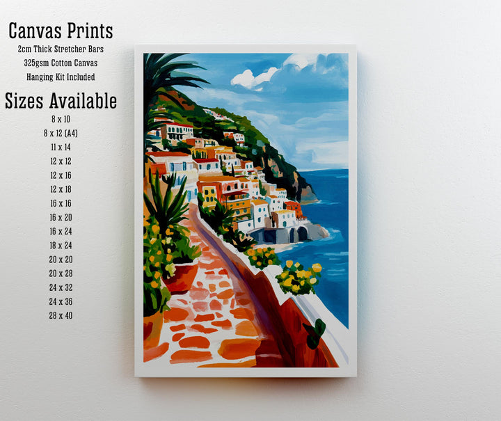 Positano Italy Travel Print Wall Decor Wall Art Positano Landscape Wall Hanging Home Décor Amalfi Coast Gift Art Lovers Scenic Print