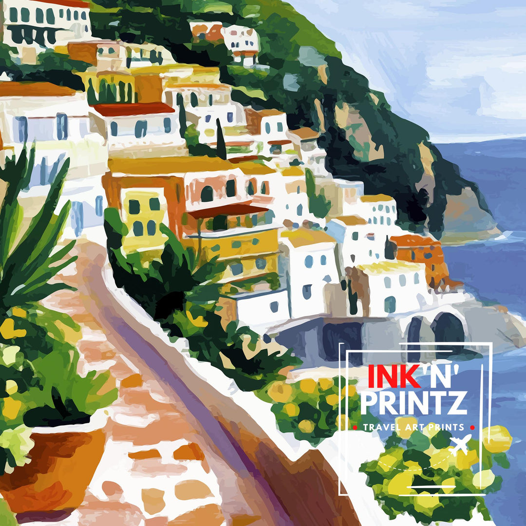 Positano Italy Travel Poster