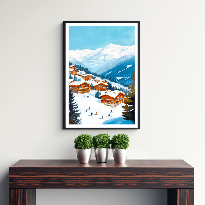 Sauze d'Oulx Italy Travel Print Wall Decor Wall Art Sauze d'Oulx Landscape Wall Hanging Home Décor Alpine Village Gift Art Lovers