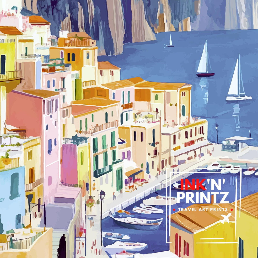 Sorrento Italy Travel Print Wall Decor Wall Art Sorrento Landscape Wall Hanging Home Décor Amalfi Coast Gift Art Lovers Scenic Print