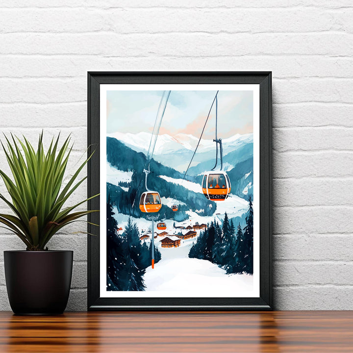 Zell am See Austria Travel Print Wall Decor Wall Art Zell am See Landscape Wall Hanging Home Décor Alpine Village Gift Art Lovers Scenic