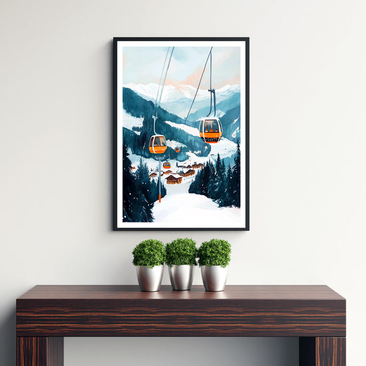 Zell am See Austria Travel Print Wall Decor Wall Art Zell am See Landscape Wall Hanging Home Décor Alpine Village Gift Art Lovers Scenic