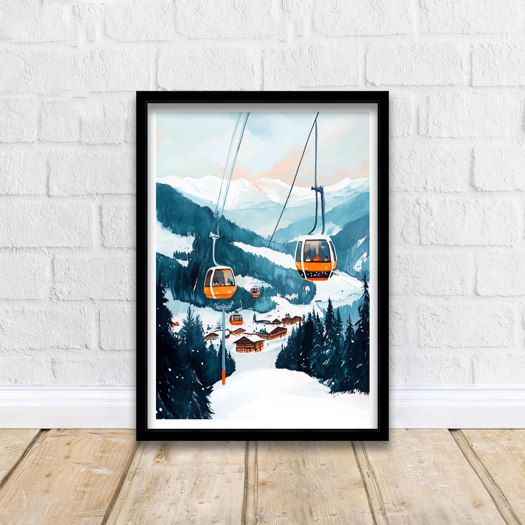 Zell am See Austria Travel Print Wall Decor Wall Art Zell am See Landscape Wall Hanging Home Décor Alpine Village Gift Art Lovers Scenic