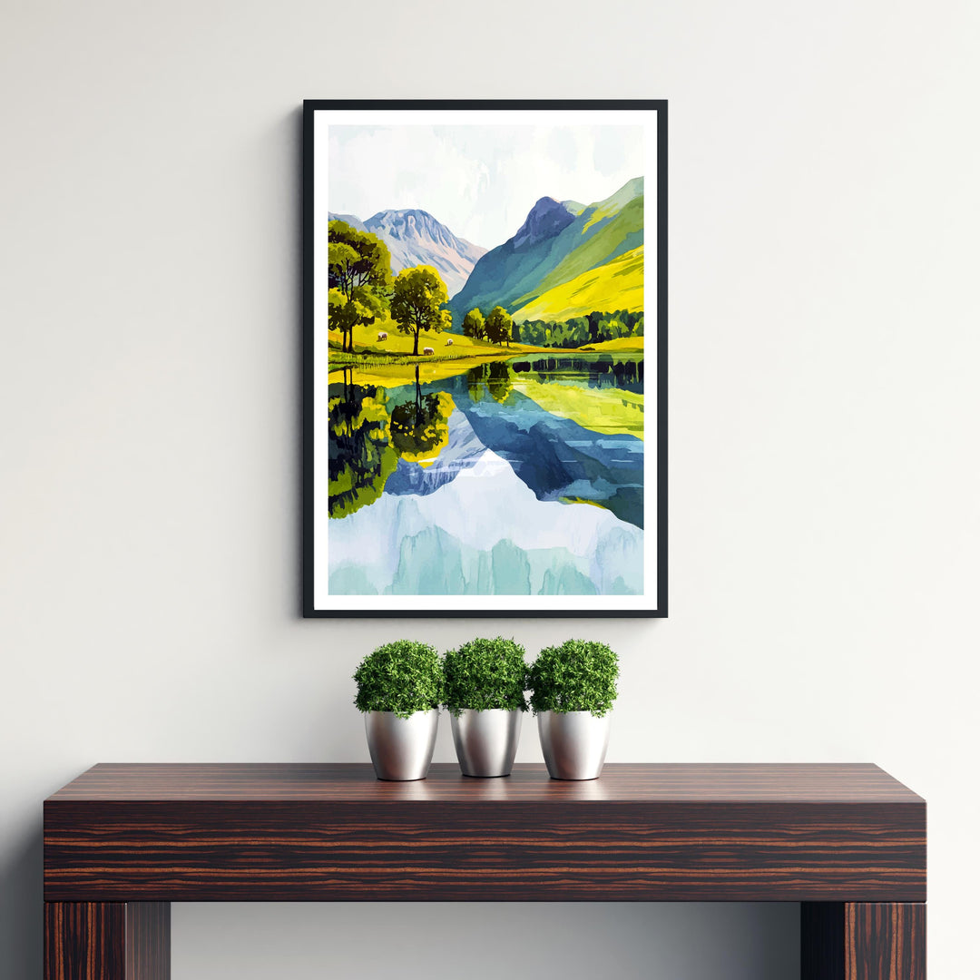 Buttermere England Travel Print Wall Decor Wall Art Buttermere Landscape Wall Hanging Home Décor Lake District Gift Art Lovers Scenic Print