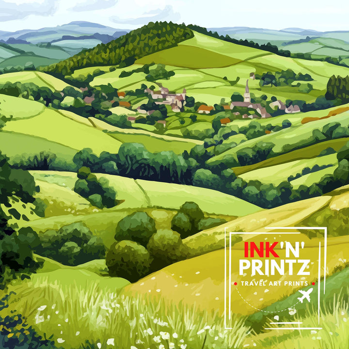 Malvern Hills Travel Poster