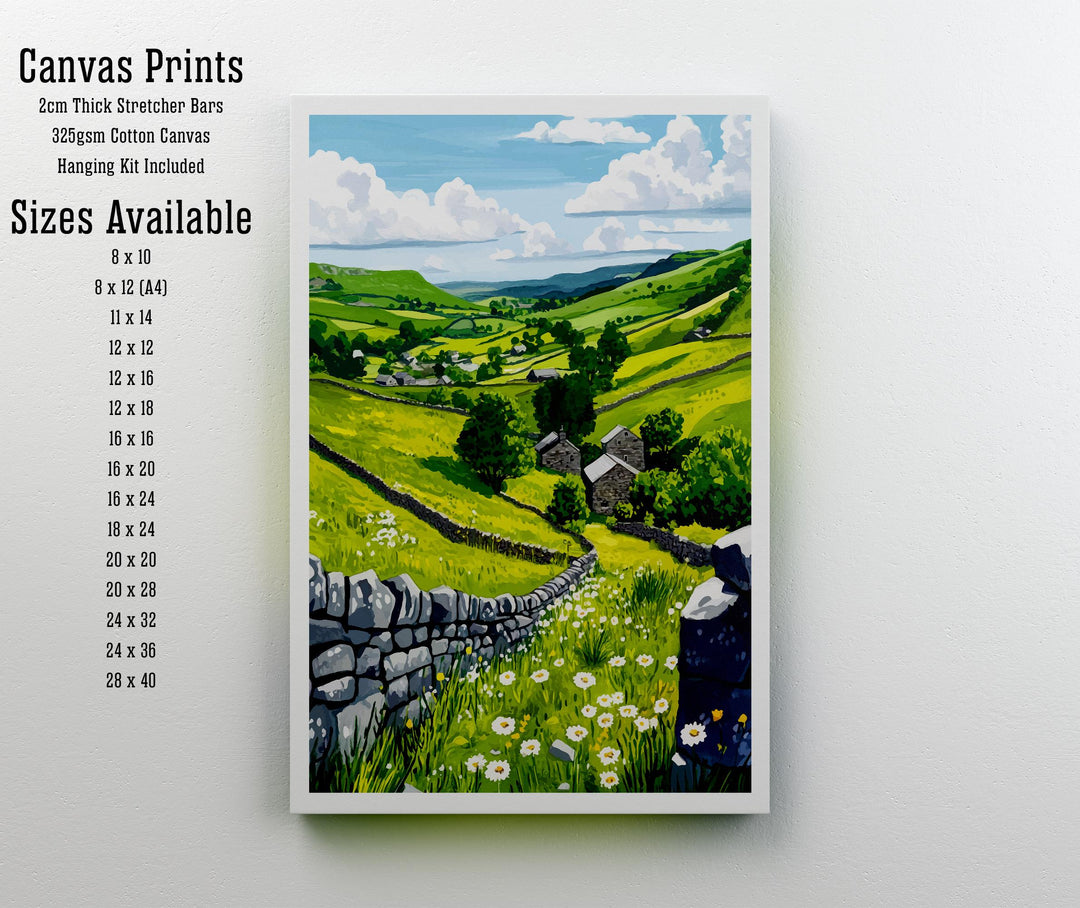 Peak District Travel Print Wall Decor Wall Art Peak District Landscape Wall Hanging Home Décor English Countryside Gift Art Lovers Scenic