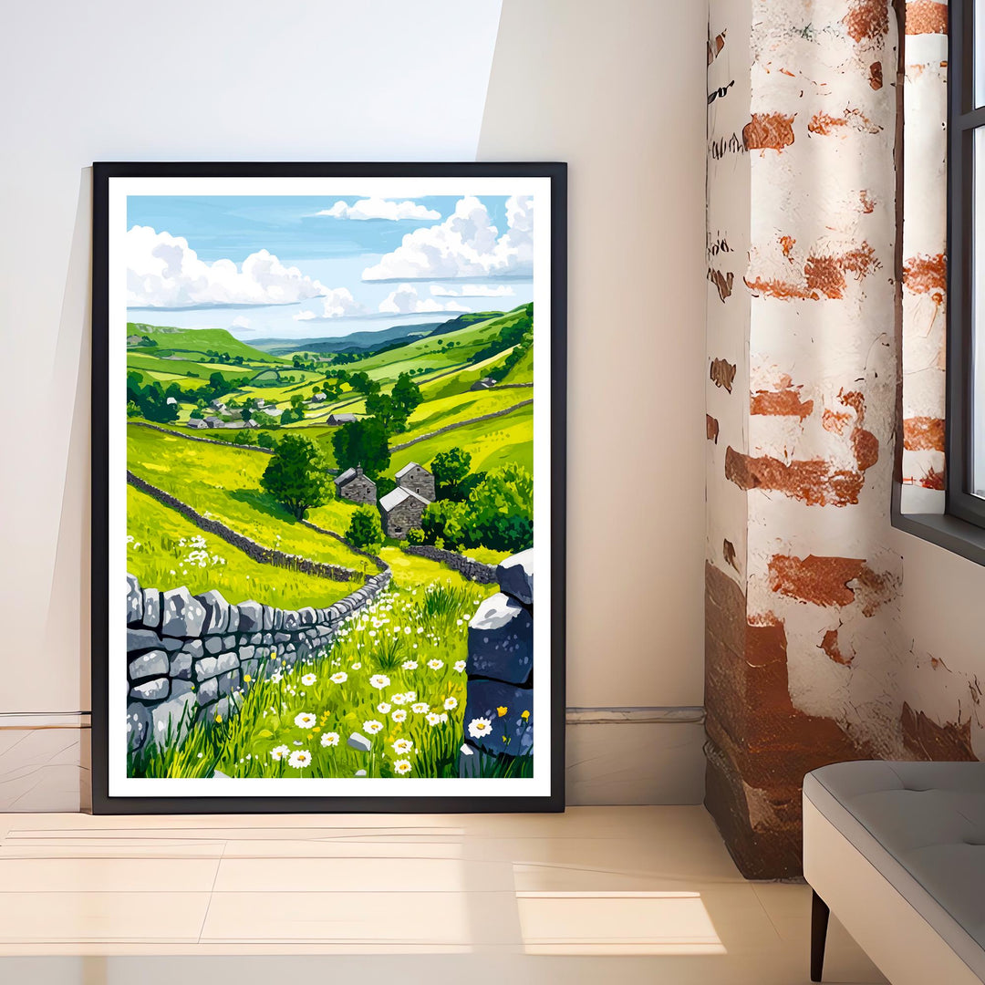 Peak District Travel Print Wall Decor Wall Art Peak District Landscape Wall Hanging Home Décor English Countryside Gift Art Lovers Scenic